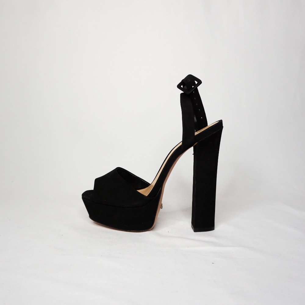 SCHULTZ Amatista Acamurcado Black Leather Heel 9.5 - Picture 3 of 8